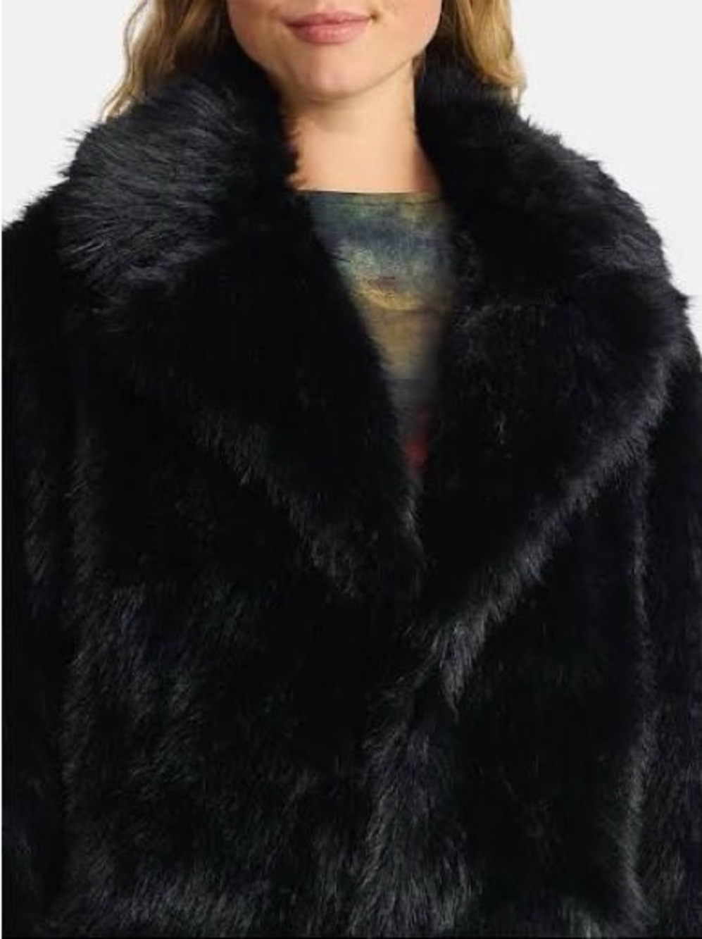 NWT! MADDEN GIRL Black Faux Fur Teddy Jacket Size Medium